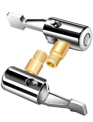EVOULTES 2-Packs Lock On Air Chuck Tire Inflator Hose Adapter, Metal Locking Tire Chuck with Standard Tire Valve Thread, No Leakage Tire Inflating Hose Nozzle for Portable Tire Pump/Air Compressor