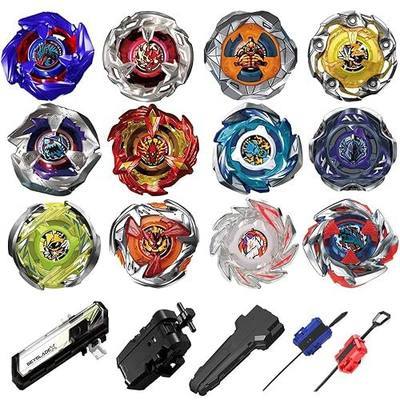 X Battling Spinning Tops, 12 Battle Gyro Top Set, Burst Battling Stadium, Two Way Launchers Grip Starter, Great Gifts for Children Age 8 10 12