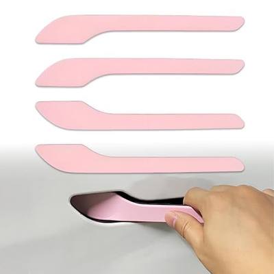 Fit Tesla Model 3(Highland) and Model Y(Juniper) 2017-2025 2026 Door Handle Decoration Cover,for Car Door Handle Sills Protection Wrap Accessories 4Pcs (Matte Pink)