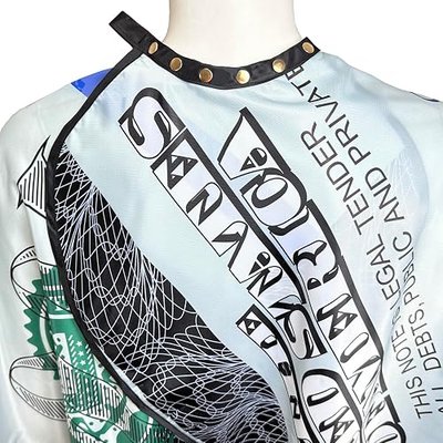 Barber Capes for Men, Hair Cutting Cape with Copper Snaps Closure, Salon Cape for Stylist, Waterproof Large Hairdressing Gown- 63”× 56”, Dollar Style