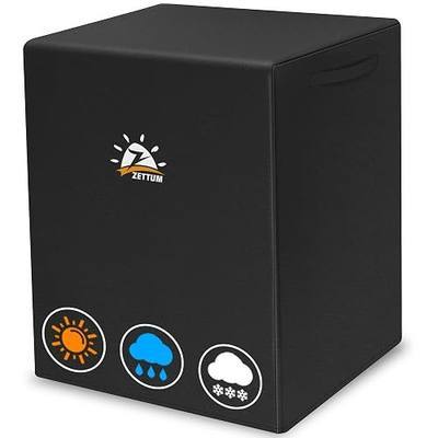 Zettum Air Conditioner Cover for Outside Units 26 Inch - 600D Air Conditioning AC Covers Waterproof, Outdoor Winter Cover for Central AC Condenser, Swamp Cooler, Pool Heater, Heat Pump, HVAC and More