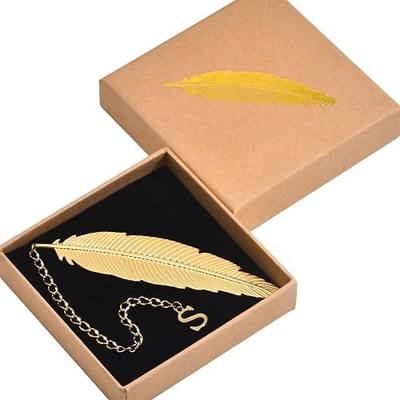 Metal Feather Bookmark with Initial - Cute 26 Letters Custom Initial Book Marks for Reading Women Book Lovers Gifts Teacher Appreciation Gifts Personalized for Readers Mom Student Friend