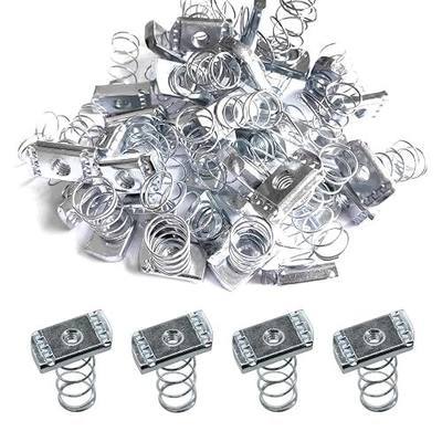 1/2''-13 Strut Channel Nut, 50 Packs Thickened Standard Spring Nuts with Zinc Plated Use On Unistrut Channels