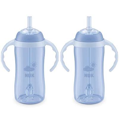 NUK Learner Straw Cup 10oz - Toddler Cup with Soft Straw for Easy Drinking Suitable for Ages 8 Months and Up