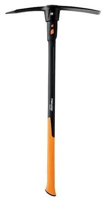 Fiskars Pro IsoCore Dual-Ended Pickaxe and Hoe – 36-Inch Shock-Absorbing Handle – Durable Forged Steel for Digging and Cultivating - Orange/Black