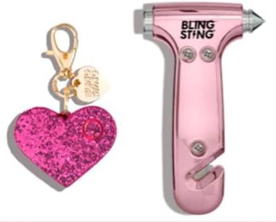 BLINGSTING Safety Alarm & Car Escape Hammer, 125 DB Siren Keychain, LED Light, Emergency Window Breaker & Seat Belt Cutter