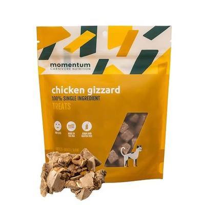 Momentum Carnivore Nutrition Freeze-Dried Chicken Gizzard Cat Treats – Single-Ingredient, High-Protein, All-Natural, Grain-Free, Naturally Flavorful – Made in USA – 1.9 oz Bag