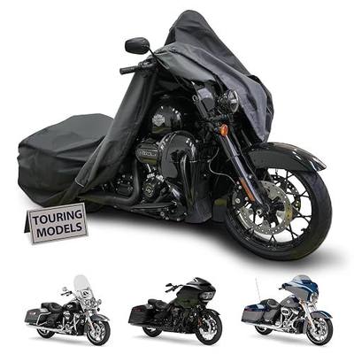 Motorcycle Cover for Harley Davidson Touring Models Road King, Road Glide, Street Glide, Electra Glide, Heritage Classic, Low Rider and More - Waterproof Motorcycle Cover Outdoor Storage