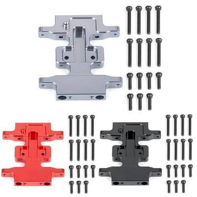 1/24 Skid Plate Transmission Mount for 1/24 RC Crawler Axial SCX24 All Series (Black)