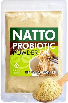 YAMASAN KYOTO UJI Japanese Natto Fermented Soybean Powder, 1.76oz | Freeze-Dried Natto Powder, Vitamin K, Japanese Probiotic and Prebiotic Superfood – Low Sodium, Non-GMO, Vegan, 50g