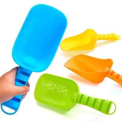 Sloosh Beach Sand Shovels for Kids - 4 Packs Shovels Colorful Scoops Travel Sand Toys for Toddlers Kids Outdoor Digging Play, Heavy Duty Plastic Garden Planting Shovels Spades Sets Sandbox Toys