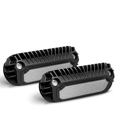 SUPAREE LED RV Porch Light, 2PCS White Amber 12 Volt Exterior Light, 800 Lumen Black Lighting Fixture Kit Replacement for RVs Trailers Campers