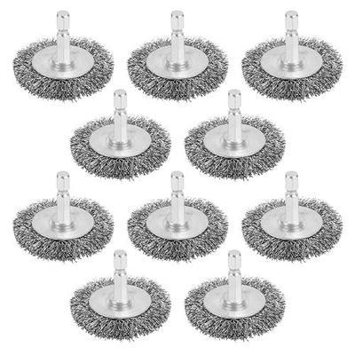 10PCS Wire Wheel Brush for Drill, High Carbon Steel Wire Brush | Wheel Brush with 1/4" Hex Shank, Skilled in Handling Metal & Nonmetal Surfaces
