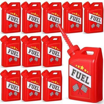 Mifoci 12 Pack Race Car Fuel Can Cups Set 11 oz Fuel Can Drinking Cups with Straw Racing Theme Birthday Party Favor for Kids Racing Car Theme Birthday Party Baby Shower Supplies