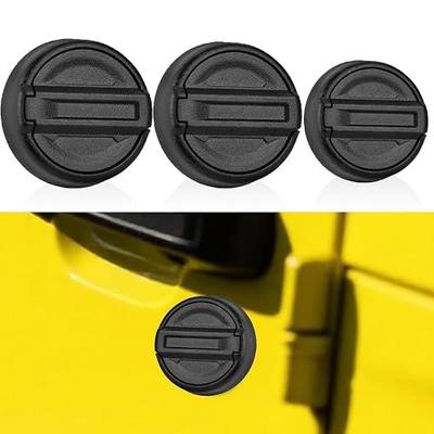 Magnetic Keyhole Covers for 2018-2026 Jeep Wrangler JL & Gladiator JT, 3PCS | 2 Front & 1 Tailgate Door Lock Covers, Strong Magnet Jeep Keyhole Decor Accessories for Door Lock Protection, ABS, Classic