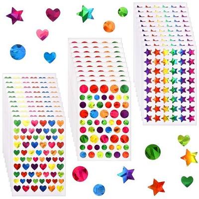 1710 Pcs Star Stickers for Kids Reward, Small Sparkly Holographic Sticker for School Classroom Student Teacher Supplies Behavior Reward Chart and DIY Decoration