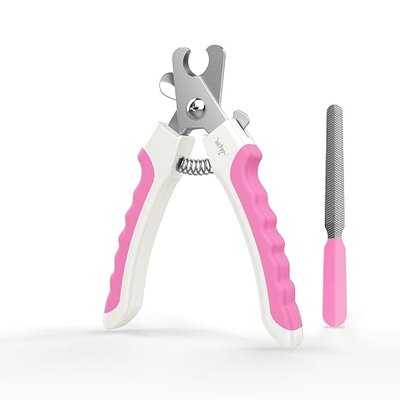 WePet Dog Nail Clippers U10.1, Dog Nail Trimmer Large Breed with Quick Sensor, Razor Sharp Blade Professional Pet Nail Clipper with Safety Guard and Nail File, Purple