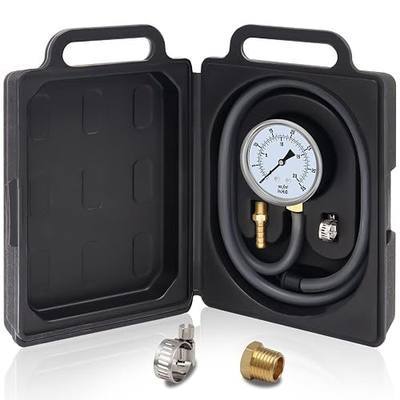 Boltigen Gas Pressure Tester Kit, 0-35" W.C Manometer for Natural Gas & Propane, HVAC Furnace Fireplace Gas or LP Valve Manifold Pressure Test Kit with 1/8" NPT, 1/4" NPT Barb Adapter and 40" Hose
