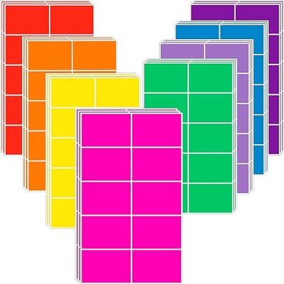 YSHIHE Colored Labels Stickers 3 x 2 Inch,8 Color Moving Labels - 240 Pack | Rectangular Large Color Coding Labels Name Tags Moving Labels for Moving Inventory,Office