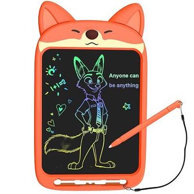 LCD Writing Tablet 10 Inch, Doodle Board Toy, Cute Fox Drawing Pad for Kids Ages 3-8 - Educational Gift for Christmas & Birthday (Fox)