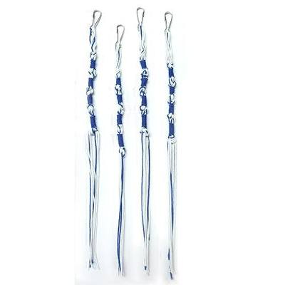 Jeans Tzitzits Tassels Prayer Shawl Jewish Traditional Tzitzits Set for Pants/Accessories Blue and White Home Decor Tassels with Hanging Hooks for Hebrew Men or Women (4, Blue)