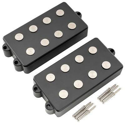 Artec MMC4 Ceramic Magnet Soapbar Style Bass Pickup Neck Bridge Pickups Set 12.6K for 4-String MusicMan Style Bass, Black