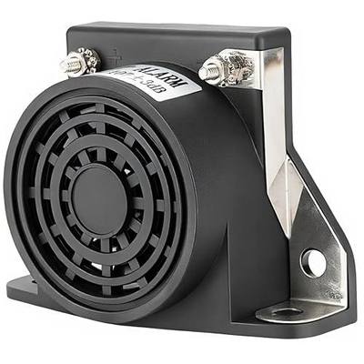 LINGYAO Backup Alarm for Trucks 12V-48V DC 107dB, Heavy-Duty Reverse Warning Beeper with Stainless Bracket, IP67 Waterproof OSHA Compliant for Commercial Vehicles Semi Truck, Forklift, RV, Van