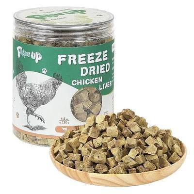 PAWUP Freeze Dried Cat Treats, Chicken Liver Single Ingredient, with Intense Natural Aroma for Picky Cats, High Protein Cat Food Topper, 4.6 oz, Rawhide Free & Grain Free