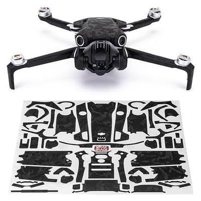 WRAPGRADE Skin Stickers Compatible with DJI Mini 4 Pro | Full Wrap (Black Bumpy Camo)