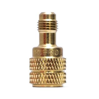 HCPRO R410A Straight Adapter | 1/4" SAE Male × 5/16" (1/2"-20 UNF) Female | HVAC Refrigerant Coupler Fitting | Mini Split AC Charging Tool | Air Conditioner Service Connector
