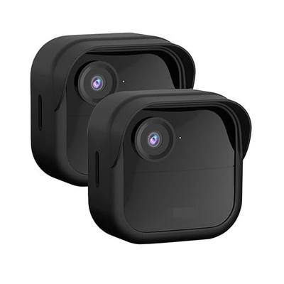 Silicone Case Cover for All-New Blink Outdoor 4 (4th Gen) - Weatherproof Protective Skin Cover with Hat Brim for All-New Blink Outdoor 4 & 2K Smart Security Camera (Black, 2 Pack)