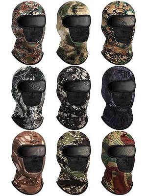 SATINIOR 9 Pcs Camo Balaclava Ski Mask Full Face Sun Mask for Men Women Face Cover Breathable UV Protection for Outdoor Sport