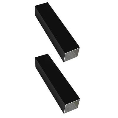 Black Aluminum Square Tubing 2Pcs 25mm x 25mm x 300mm Long Wall Thickness 1mm, 2 Pack 1 inch 1" Aluminum Square Tube Black Color 1 x 1 x 0.04 x 11.81" inch (Appr)