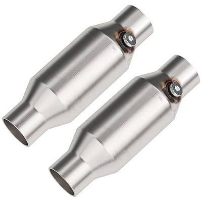 ASOPARTS 3" Universal Catalytic Converter, 3" Inch Inlet/Outlet Cat Converter with O2 Port (2 Pcs)
