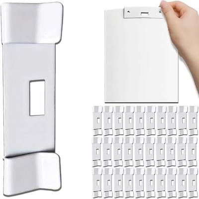 Takngjd Vertical Blind Repair Vane Savers, 50PCS Metal Vertical Blind Repair Tabs, Vertical Blinds Repair Kit for Vertical Blinds Replacement Slats, White
