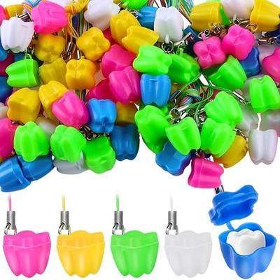 150-Piece Tooth Saver Necklaces Tooth Necklace Little Box for Lost Teeth, Milk Teeth Storage Cases for Tooth Fairy Bag School Classroom Party Supply