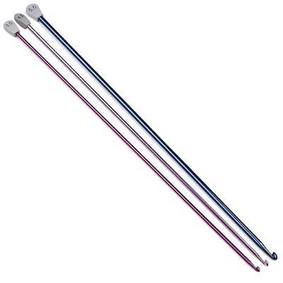 Aeelike Tunisian Crochet Hooks, Extra Long Crochet Hook, 3.5mm/4.5mm/5.5mm | Aluminum Tunisian Crochet Hooks, Smooth Lightweight 13.78'' Long Crochet Hook for Beginners Hats Socks Scarves DIY Crafts