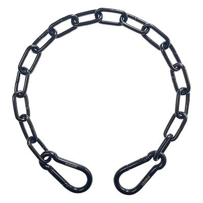 20 inches Heavy Duty Chain Link Fence Gate Chain 900lbs Capacity - Stainless Steel Chain Locks for Outside, Metal Chain for Horses Goats Dogs Stall Barns and Fence Gates, Black