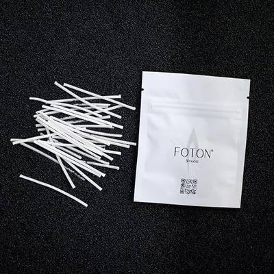 Foton Pearled Candle 30-Pack 2" Organic Cotton Wicks for Sand Candles Making - Premium Candles Wicks for Candle Making - Metal-Free and Lead-Free Refill Sand Wax Wick
