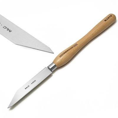 M2 Cryo HSS 2mm Thin Parting Tool with 12-1/2" Beech Handle for Woodlathe Chisels
