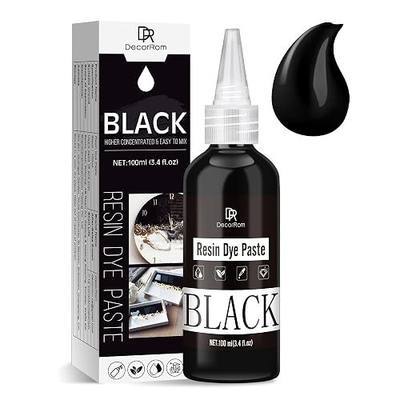 Black Epoxy Resin Pigment Paste - 3.4 fl.oz / 100ml Black Resin Dye Paste | High Concentrated for Resin Art, River Table, UV Resin Jewelry Making -Opaque Black Pigment Paste for Resin Painting, Coaster