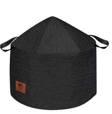 Fire Pit Cover for Solo Stove Yukon Cover with Umbrella Structure Top, Waterproof Solo Stove Shield Accessories, Firepit Covers Round Outdoor 29x18.5 inch