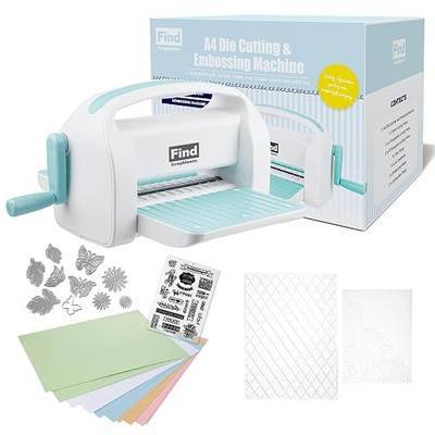 9 inch Opening Die Cutting Machine for Card Making, Foldable A4 Die Cut and Embossing Machine Complete Set for Scrapbooking,DIY Paper Craft (Gift Box)