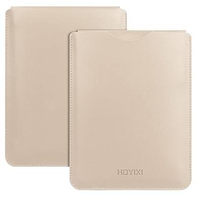 HoYiXi Universal Sleeve Case for 6-inch Kindle/Kobo/Voyaga/Lenovo/Pocketbook/Tolino E-Book E-Reader Lightweight Leather Sleeve Bag Pouch for 6-inch E-Book, White