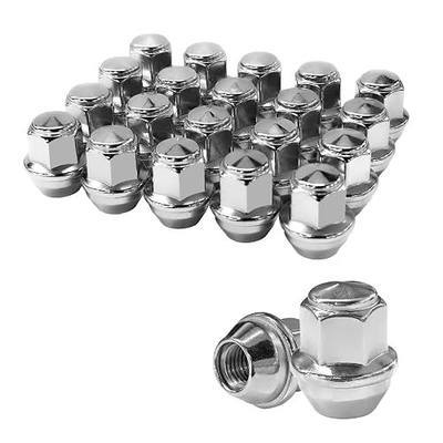 M12X1.5 Lug Nuts - 20pcs OEM Wheel Lug Nuts Compatible with 2009-18 Focus/2012-18 Fusion/2013-2020 Escape/2018+ EcoSport/2011-19 Fiesta, Chrome Acorn Wheel Nuts
