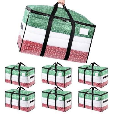 Clear Extra Large Moving Bags 6 Packs, Heavy Duty Storage Bags with Zipper & Wrap Handles, Collapsible Storage Totes with Tag Pocket for Home & Dorm