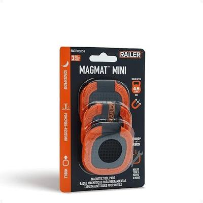 3pc Mini Magnetic Tool Mat Set Flexible Heavy Duty Non Slip Magnet Pad | Holds metallic parts & fasteners secure on curved surfaces. Anti-scratch rubberized backing protects auto repair finishes.