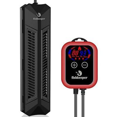 fishkeeper Aquarium Heater, 1000W Adjustable Submersible Fish Tank Heater | Digital Display Controller Water Heater with Thermostat Over-Temperature Protection for Saltwater Freshwater 106-264 Gallon