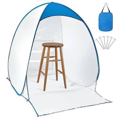 Paint Spray Booth Tent - Portable and Foldable Spray Paint Booth Tool with Vents, Tool for Small DIY Painting, Pop-up, Windproof, Easy-to-Clean Paint Station (Blue)