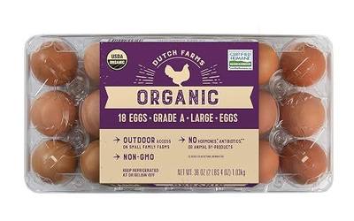Dutch Farms Large Organic Brown Eggs 18pk